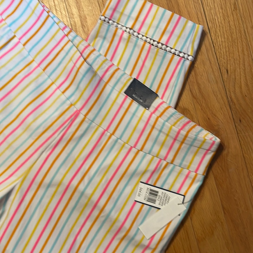 NWT Crown and Ivy Kardi striped ankle pants size 18W